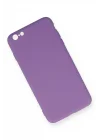 Mey İthalat®  iPhone 6 Plus Kılıf Nano içi Kadife Silikon - Mor