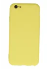 Mey İthalat®  iPhone 6 Plus Kılıf Nano içi Kadife Silikon - Sarı