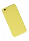 Mey İthalat®  iPhone 6 Plus Kılıf Nano içi Kadife Silikon - Sarı