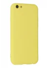 Mey İthalat®  iPhone 6 Plus Kılıf Nano içi Kadife Silikon - Sarı