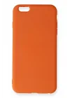 Mey İthalat®  iPhone 6 Plus Kılıf Nano içi Kadife Silikon - Turuncu