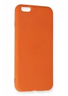 Mey İthalat®  iPhone 6 Plus Kılıf Nano içi Kadife Silikon - Turuncu