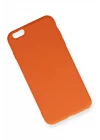 Mey İthalat®  iPhone 6 Plus Kılıf Nano içi Kadife Silikon - Turuncu