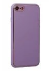 Mey İthalat®   iPhone 7 Kılıf Coco Deri Silikon Kapak - Lila