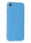 Mey İthalat®   iPhone 7 Kılıf Nano içi Kadife Silikon - Mavi