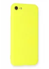 Mey İthalat®   iPhone 7 Kılıf Nano içi Kadife Silikon - Sarı