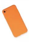 Mey İthalat®   iPhone 7 Kılıf Nano içi Kadife Silikon - Turuncu