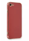 Mey İthalat®   iPhone 7 Kılıf Volet Silikon - Kırmızı