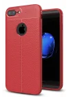 Mey İthalat®   iPhone 7 Plus Kılıf Auto Focus Kapak - Kırmızı