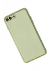 Mey İthalat®  iPhone 7 Plus Kılıf Coco Deri Silikon Kapak - Açık Yeşil