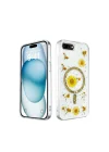 Mey İthalat®   iPhone 7 Plus Kılıf Daisy Simli Magsafe Kapak - Gold