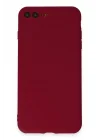 Mey İthalat®  iPhone 7 Plus Kılıf First Silikon - Bordo