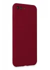 Mey İthalat®  iPhone 7 Plus Kılıf First Silikon - Bordo