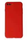 Mey İthalat®  iPhone 7 Plus Kılıf First Silikon - Kırmızı