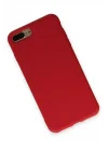 Mey İthalat®  iPhone 7 Plus Kılıf Nano içi Kadife Silikon - Kırmızı