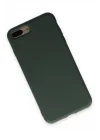 Mey İthalat®   iPhone 7 Plus Kılıf Nano içi Kadife Silikon - Koyu Yeşil
