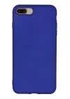 Mey İthalat®  iPhone 7 Plus Kılıf Nano içi Kadife Silikon - Lacivert