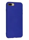 Mey İthalat®  iPhone 7 Plus Kılıf Nano içi Kadife Silikon - Lacivert