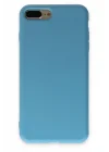 Mey İthalat®  iPhone 7 Plus Kılıf Nano içi Kadife Silikon - Mavi
