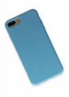 Mey İthalat®  iPhone 7 Plus Kılıf Nano içi Kadife Silikon - Mavi