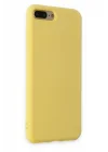 Mey İthalat®  iPhone 7 Plus Kılıf Nano içi Kadife Silikon - Sarı