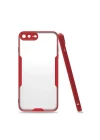 Mey İthalat®   iPhone 7 Plus Kılıf Platin Silikon - Kırmızı