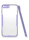 Mey İthalat®   iPhone 7 Plus Kılıf Platin Silikon - Lila