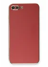 Mey İthalat®   iPhone 7 Plus Kılıf Volet Silikon - Kırmızı