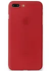 Mey İthalat®  iPhone 8 Plus Kılıf PP Ultra İnce Kapak - Kırmızı