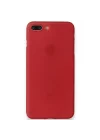 Mey İthalat®  iPhone 8 Plus Kılıf PP Ultra İnce Kapak - Kırmızı