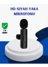 Mey İthalat® iPhone İçin Çift Mikrofonlu Telsiz Yaka Mikrofonu 360 Derece HD Ses