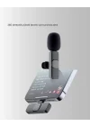 Mey İthalat® iPhone İçin Çift Mikrofonlu Telsiz Yaka Mikrofonu 360 Derece HD Ses