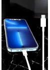 Mey İthalat® Iphone Uyumlu İOS Uyumlu Lightning Hızlı Şarj Tye C Lightning Şarj Kablosu