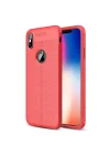 Mey İthalat®   iPhone X Kılıf Auto Focus Kapak - Kırmızı