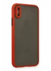 Mey İthalat®   iPhone X Kılıf Montreal Silikon Kapak - Kırmızı