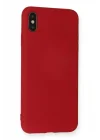 Mey İthalat®   iPhone X Kılıf Nano içi Kadife Silikon - Kırmızı
