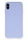 Mey İthalat®   iPhone X Kılıf Nano içi Kadife Silikon - Lila