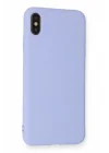 Mey İthalat®   iPhone X Kılıf Nano içi Kadife Silikon - Lila