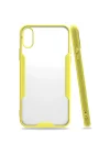 Mey İthalat®   iPhone X Kılıf Platin Silikon - Sarı