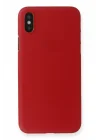 Mey İthalat®  iPhone X Kılıf PP Ultra İnce Kapak - Kırmızı