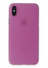 Mey İthalat®  iPhone X Kılıf PP Ultra İnce Kapak - Pembe