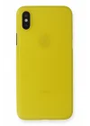 Mey İthalat®  iPhone X Kılıf PP Ultra İnce Kapak - Sarı