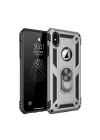 Mey İthalat®   iPhone X Kılıf Sofya Yüzüklü Silikon Kapak - Gümüş