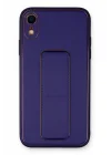 Mey İthalat®   iPhone XR Kılıf Coco Deri Standlı Kapak - Mor