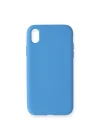 Mey İthalat®  iPhone XR Kılıf Nano içi Kadife Silikon - Mavi