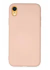 Mey İthalat®   iPhone XR Kılıf Nano içi Kadife Silikon - Pudra