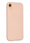 Mey İthalat®   iPhone XR Kılıf Nano içi Kadife Silikon - Pudra