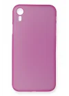 Mey İthalat®  iPhone XR Kılıf PP Ultra İnce Kapak - Pembe