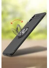 Mey İthalat®   iPhone XS Kılıf Range Yüzüklü Silikon - Kırmızı