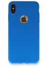 Mey İthalat®  iPhone XS Max Kılıf First Silikon - Mavi